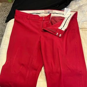 Red dress pants